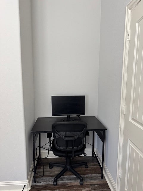 Bedroom 3 with Queen Bed and private workstation