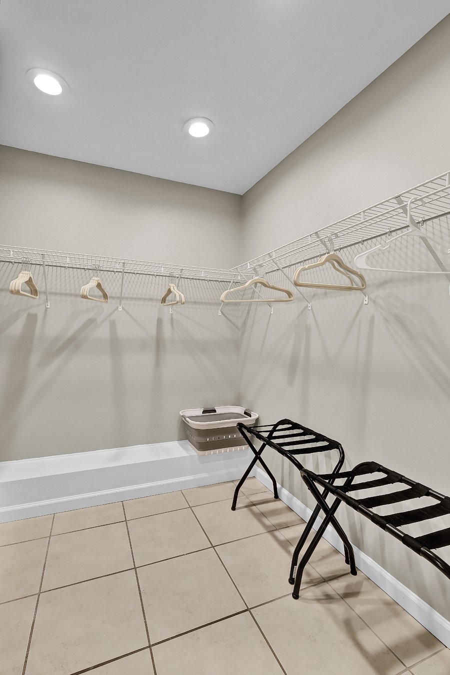 Upstairs bedroom walk in closet