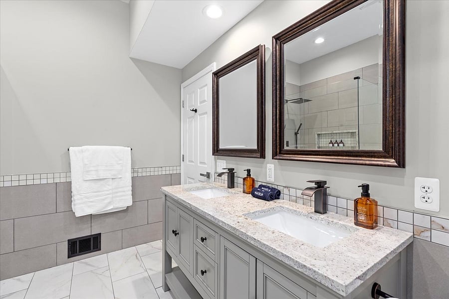 Master bath - double sink vanity