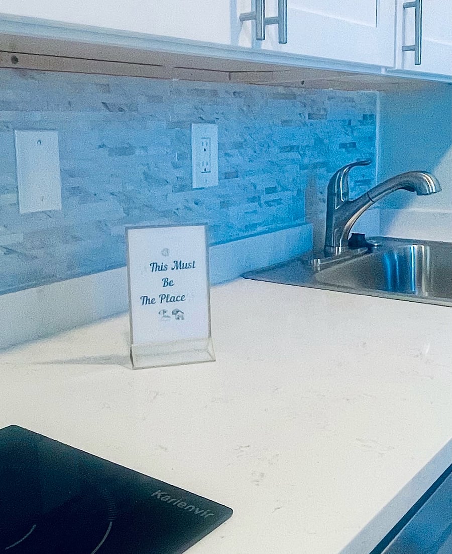 Filtered water in the entire unit, including kitchen sink and bathroom shower. No hard chemicals on your food or hair. 