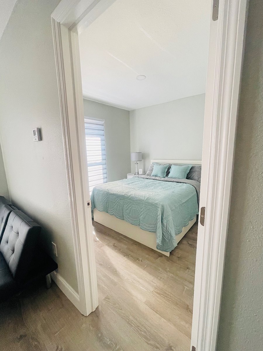 Cozy Queen bed bedroom. Perfect for your needs. 