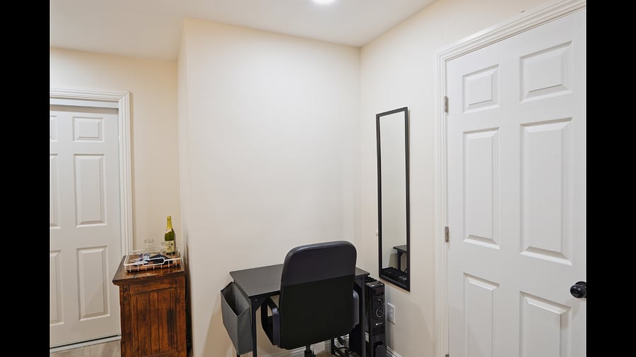 Computer work area.