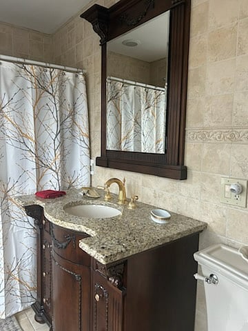 master bath private with handi-cap walk in tub/shower with whirl pool feature and shower
"Elaine"