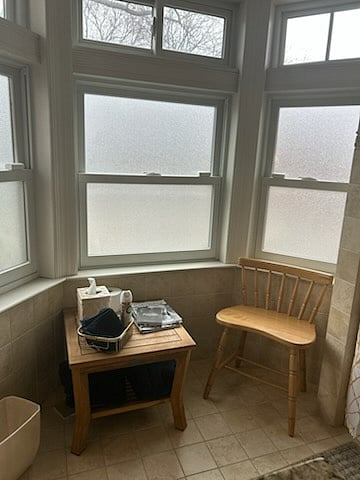 private master bath
second floor
Privacy Andersen windows