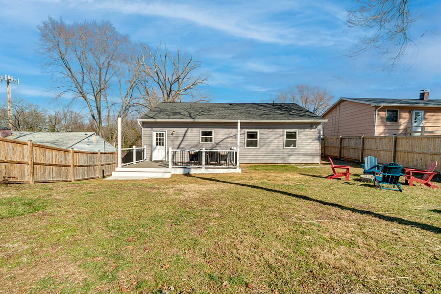 Step outside and unwind in your private fenced-in yard, an ideal space to sip your morning coffee or host intimate evening gatherings under the stars. Enjoy cozy moments by the fire pit, making every night feel special and serene.
