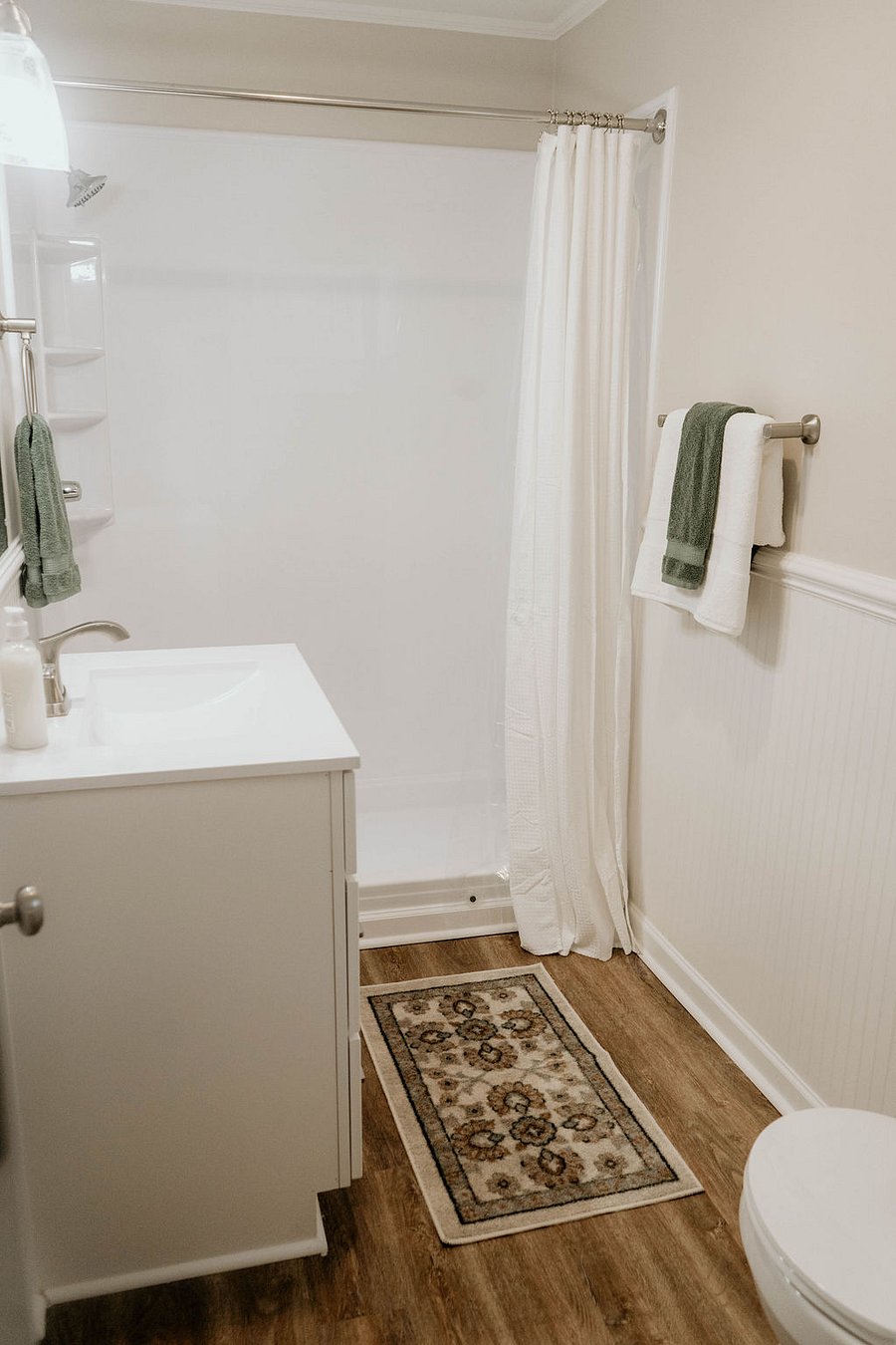 Refresh and recharge in the sleek walk-in shower