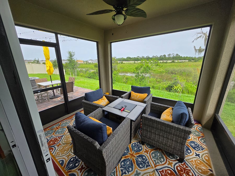 Screened Lanai and outdoor Patio