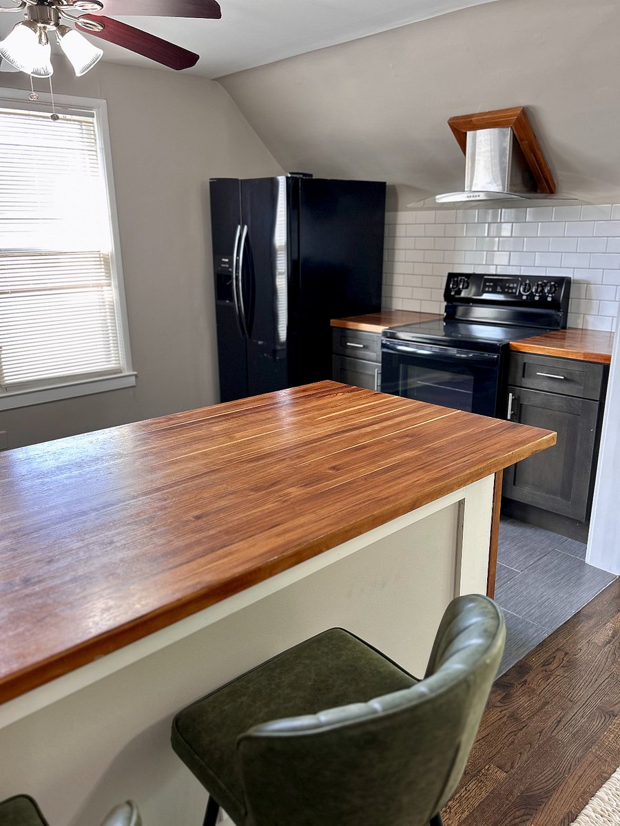 Room to Create: Ample counter space makes meal prep a breeze in this well-equipped kitchen.