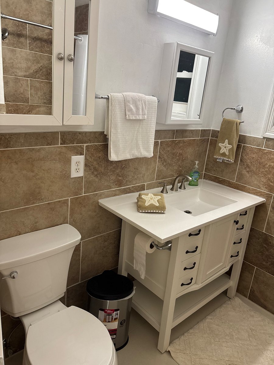 Brand new bathroom with walk in shower