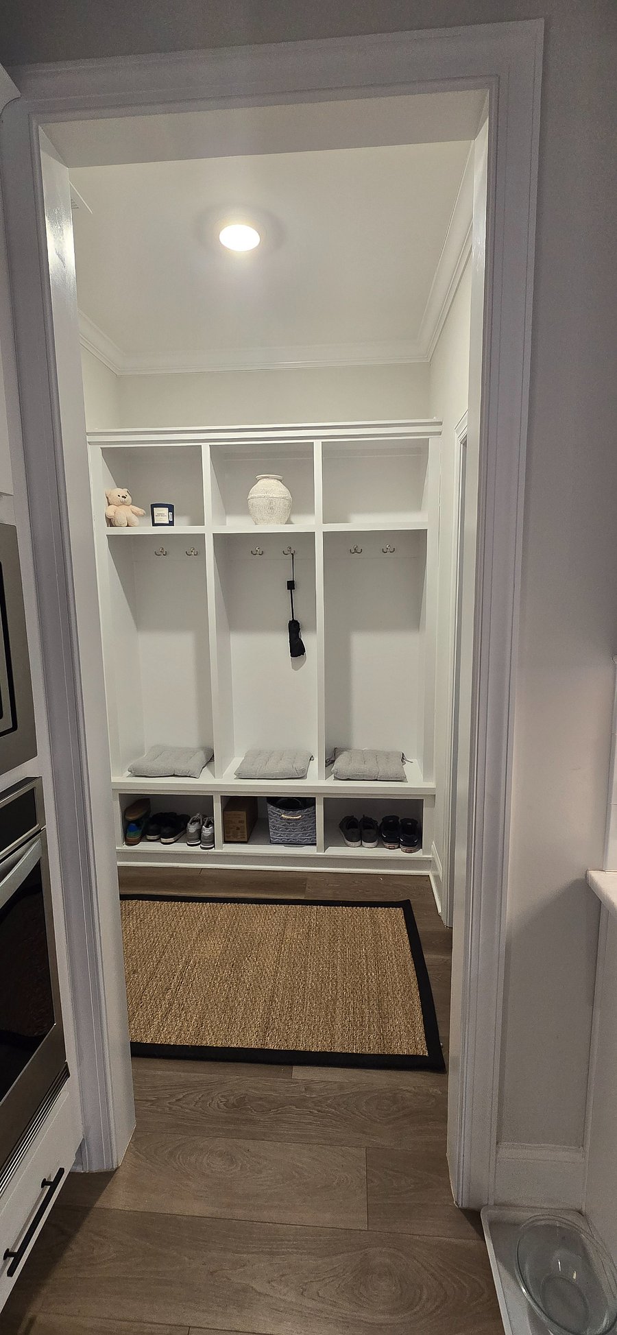 Mudroom off of the 2-car garage
