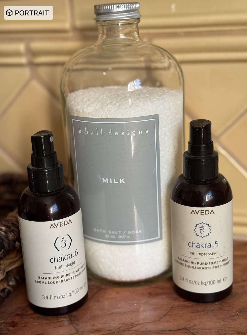 Potery Barn & Aveda Aromas to elevate your shower or bath experience! 