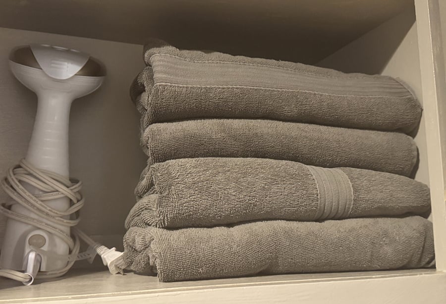 Your own high quality towels for your stay! :) 

BONUS-Steamer and iron for easy use!
