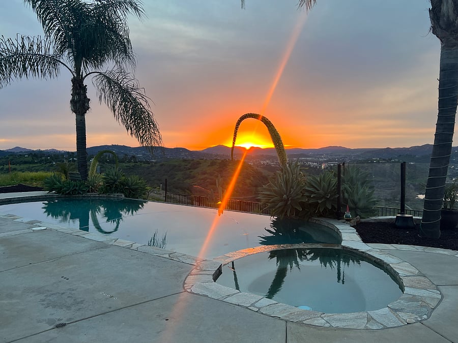 Sunsets are glorious up here