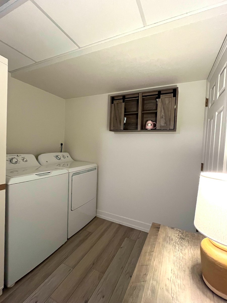 Shared laundry in basement