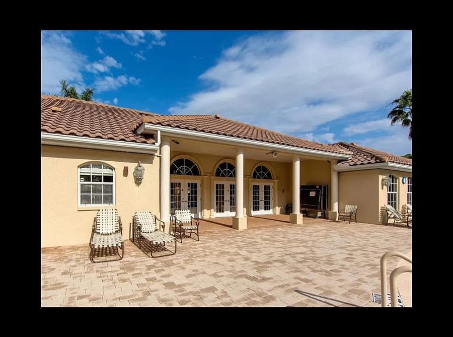 Large pool patio.