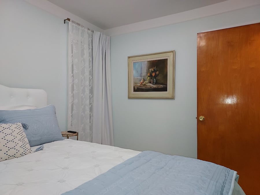 Rear Bedroom, queen size bed