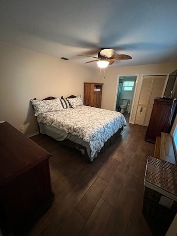 Master Suite with full walk in shower and walk in closet