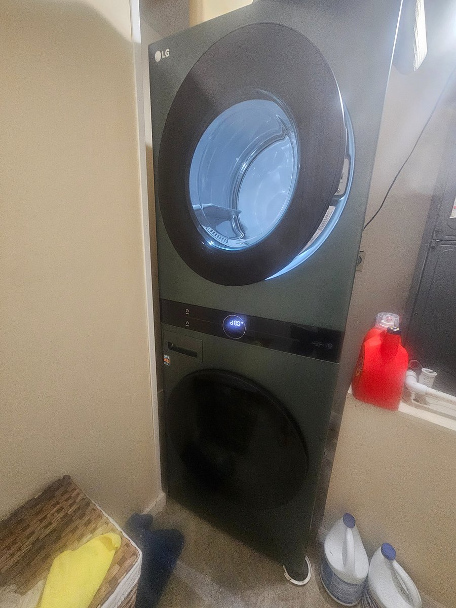 New stacked washer/dryer unit