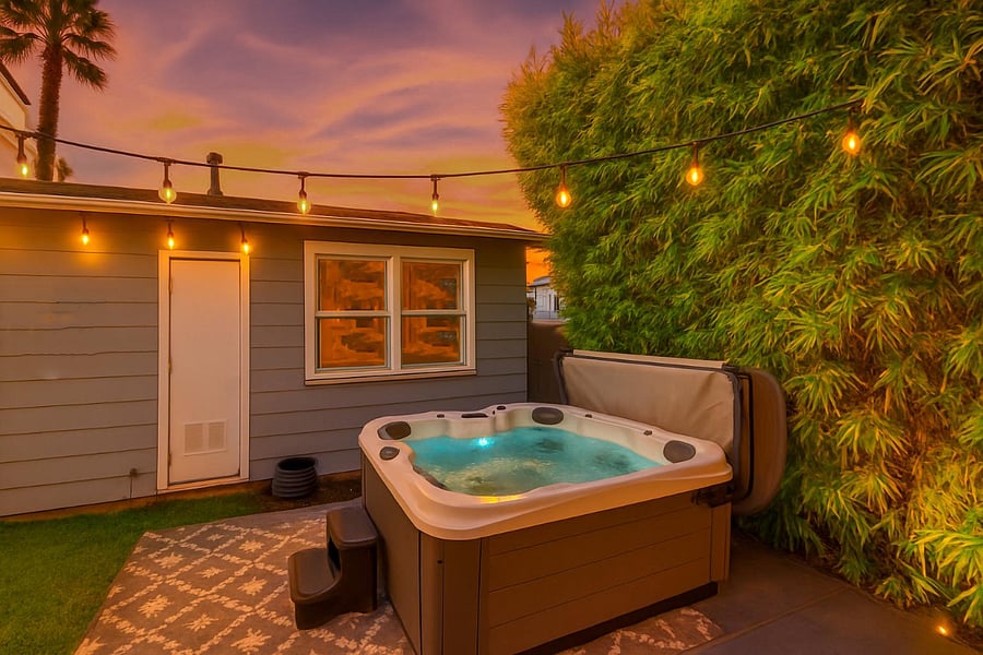 Private hot tub