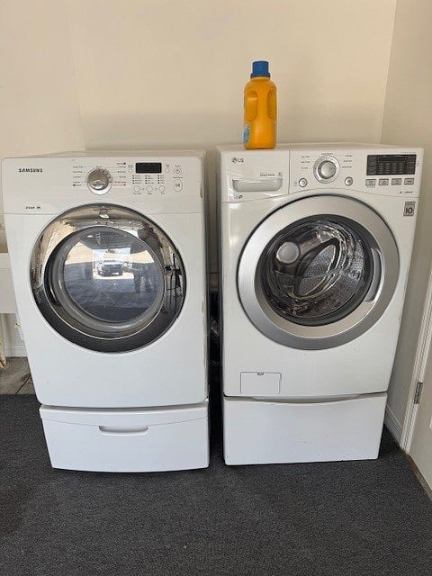 Front load/washer dryer in garage
