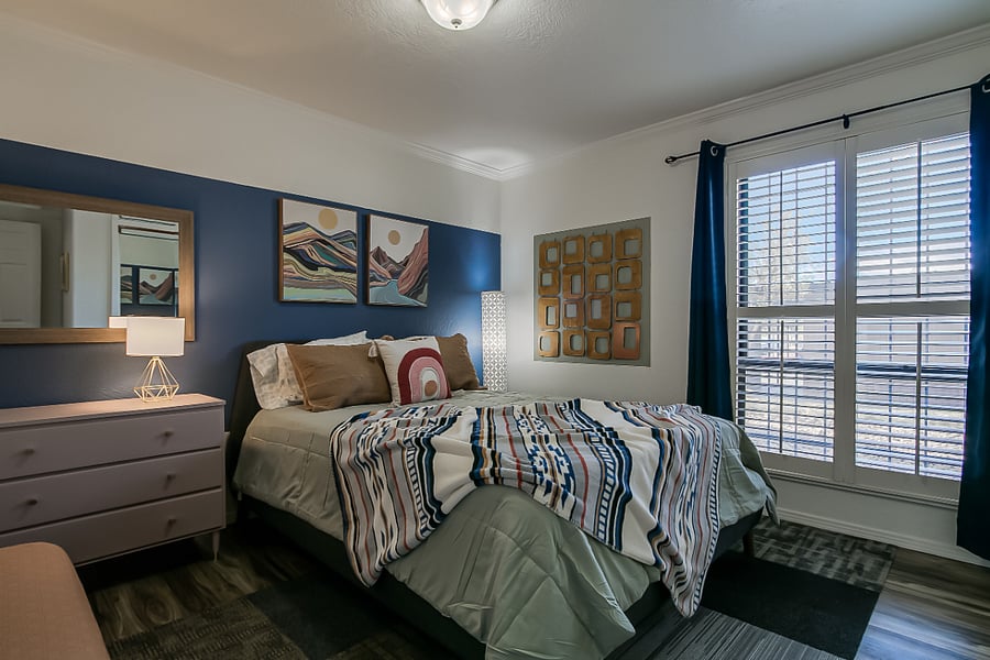 Main bedroom is an elegant and comfortable escape.