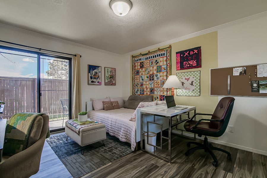 2nd Bedroom has flexible space for at-home work and/or hobbies.
