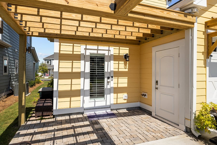 Pergola with seating