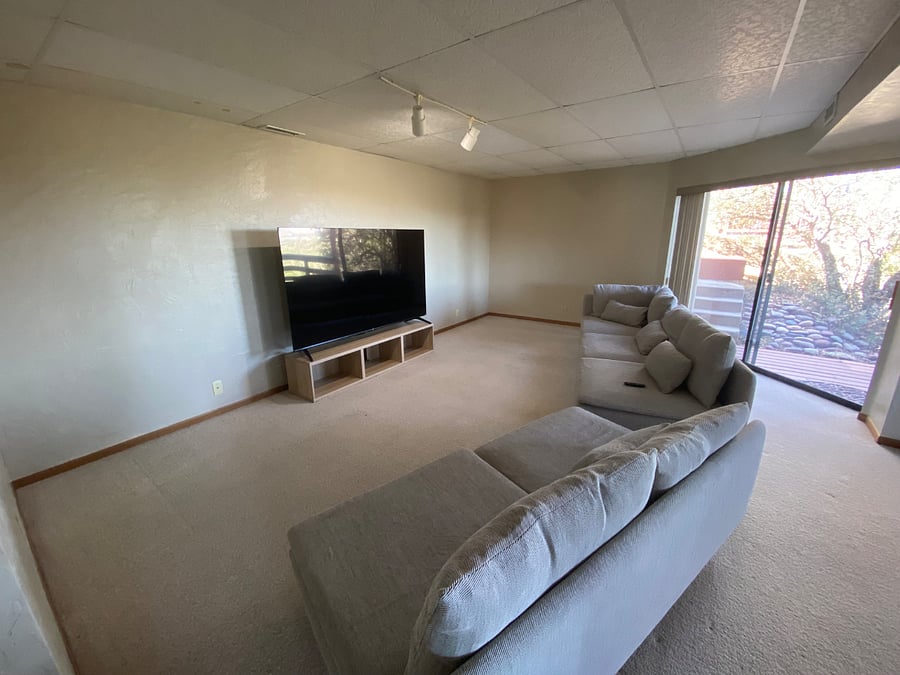 Lower Level Family Room 85 TV