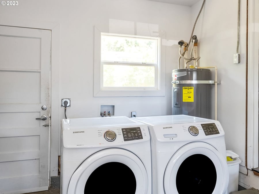 Shared laundry onsite in the garage