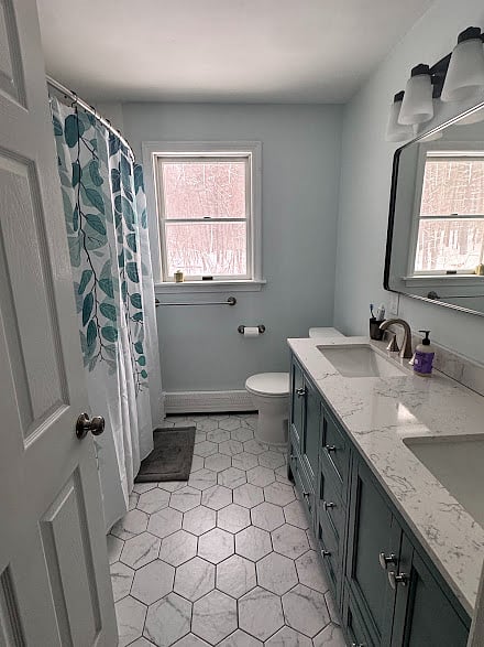 Newly remodeled bathroom