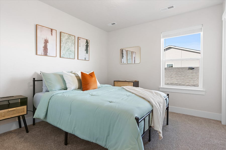 Bedroom 3 has a queen size bed.
