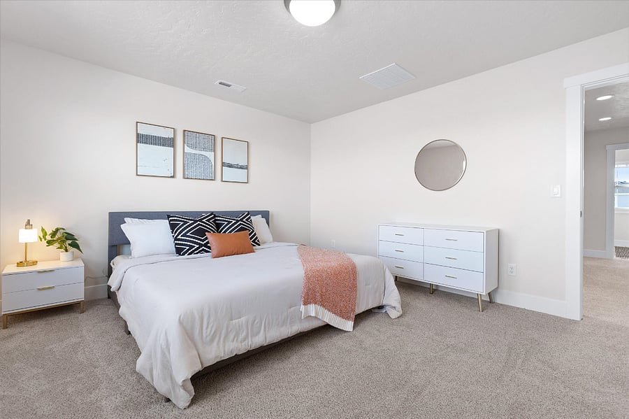 Master Suite with king size bed, private bathroom.