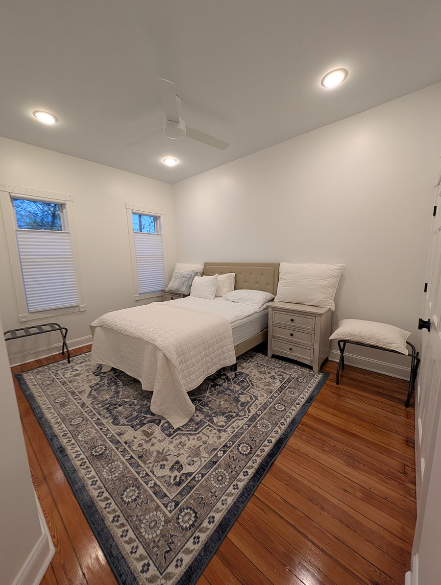 Primary bedroom at front of house