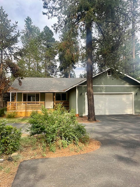 Front of the house in the summer