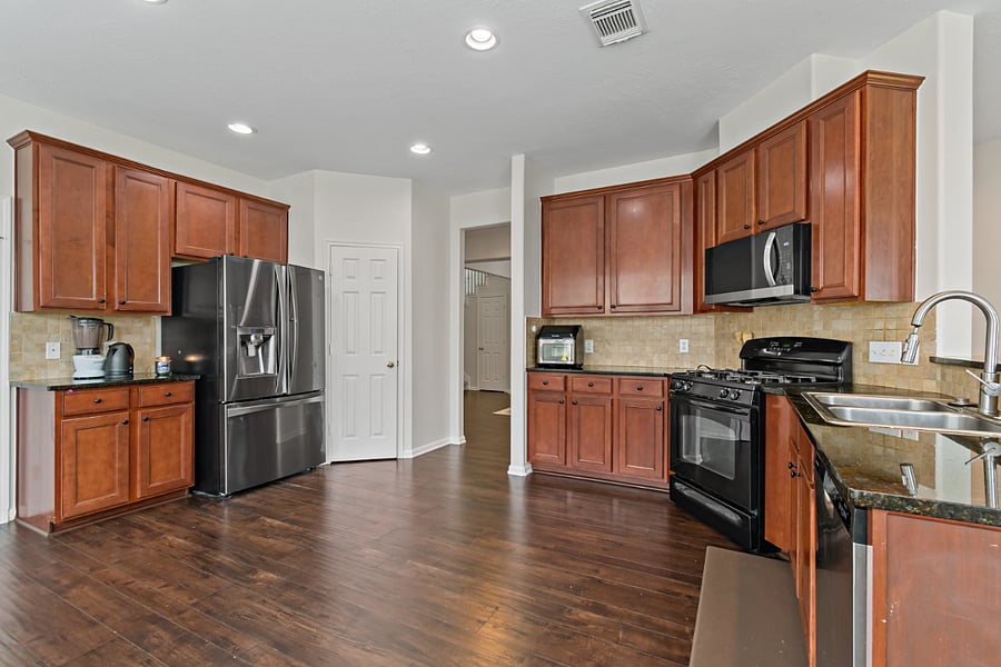 Fully stocked kitchen