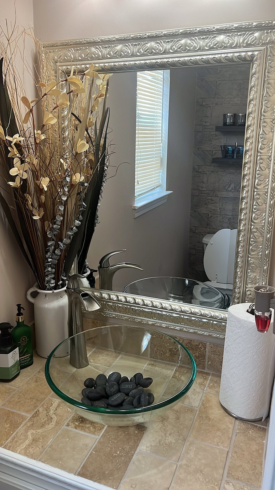 Half-bath located on first floor.