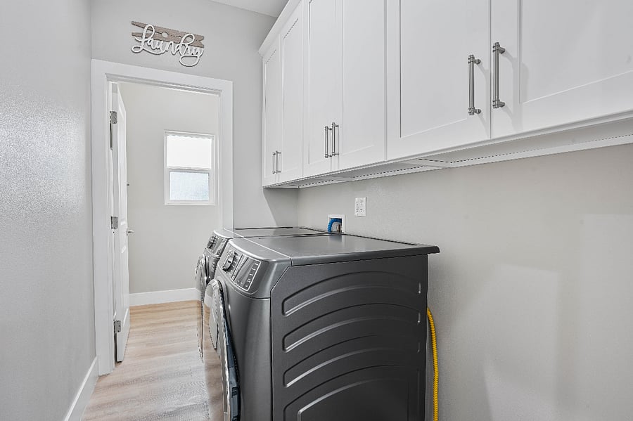 Laundry Room with new washer and dryer