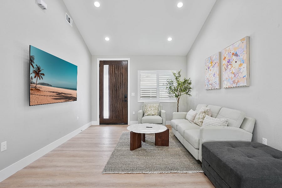 75'' OLED TV in Living Room