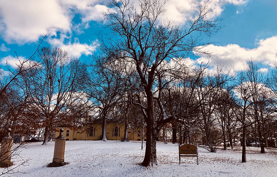 Your view from the front porch is of Duncan Park (established in 1912 as Lexington's 2nd city park) and historic Morton House (built in 1810). The park has a walking path, sprawling lawn, mature trees, basketball court, and picnic tables. 