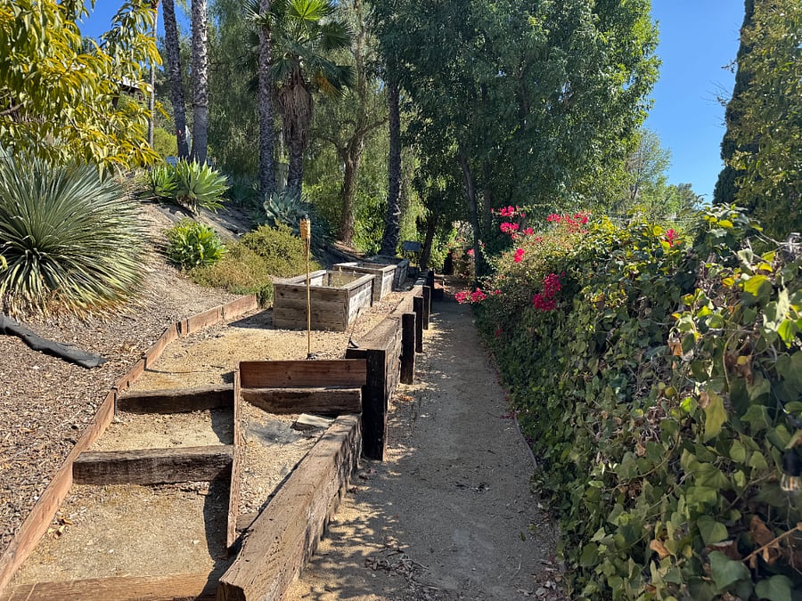 Large planters, if you feel like gardening:)
