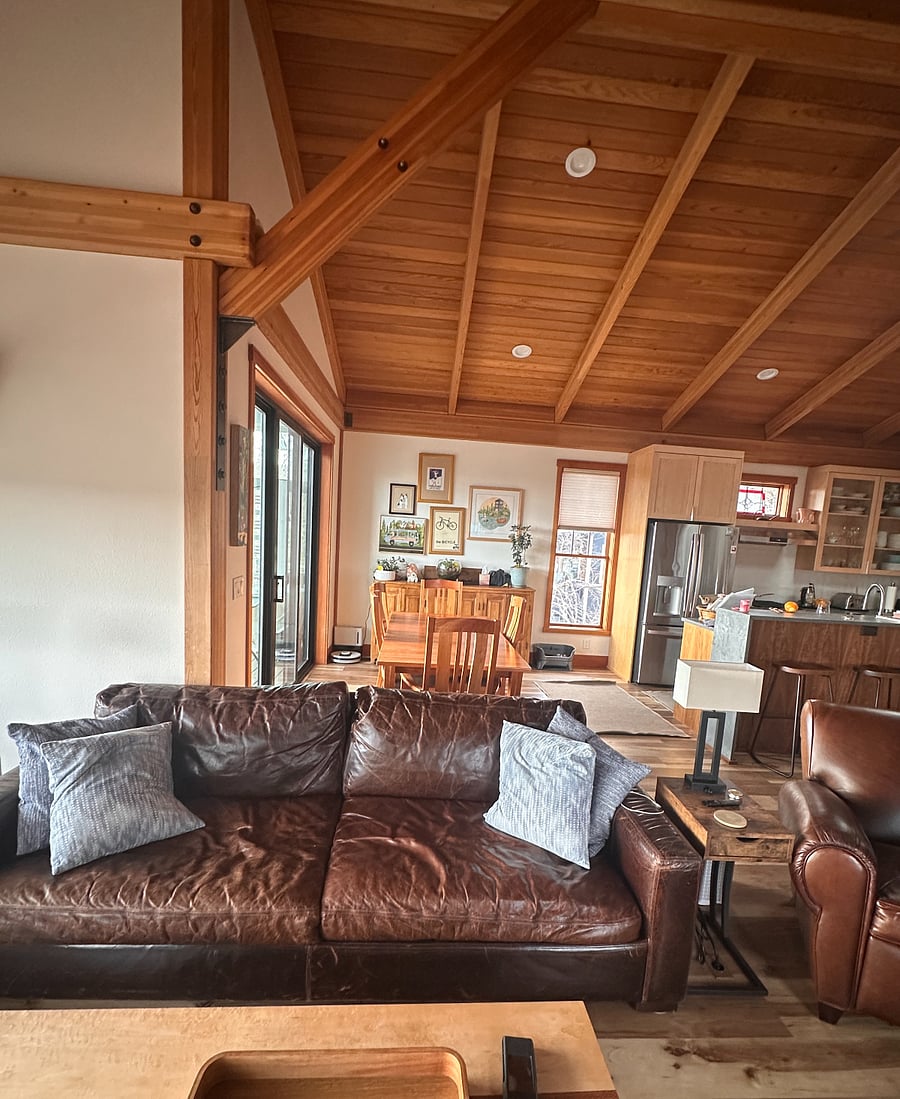 Dining room and kitchen as seen from living room.