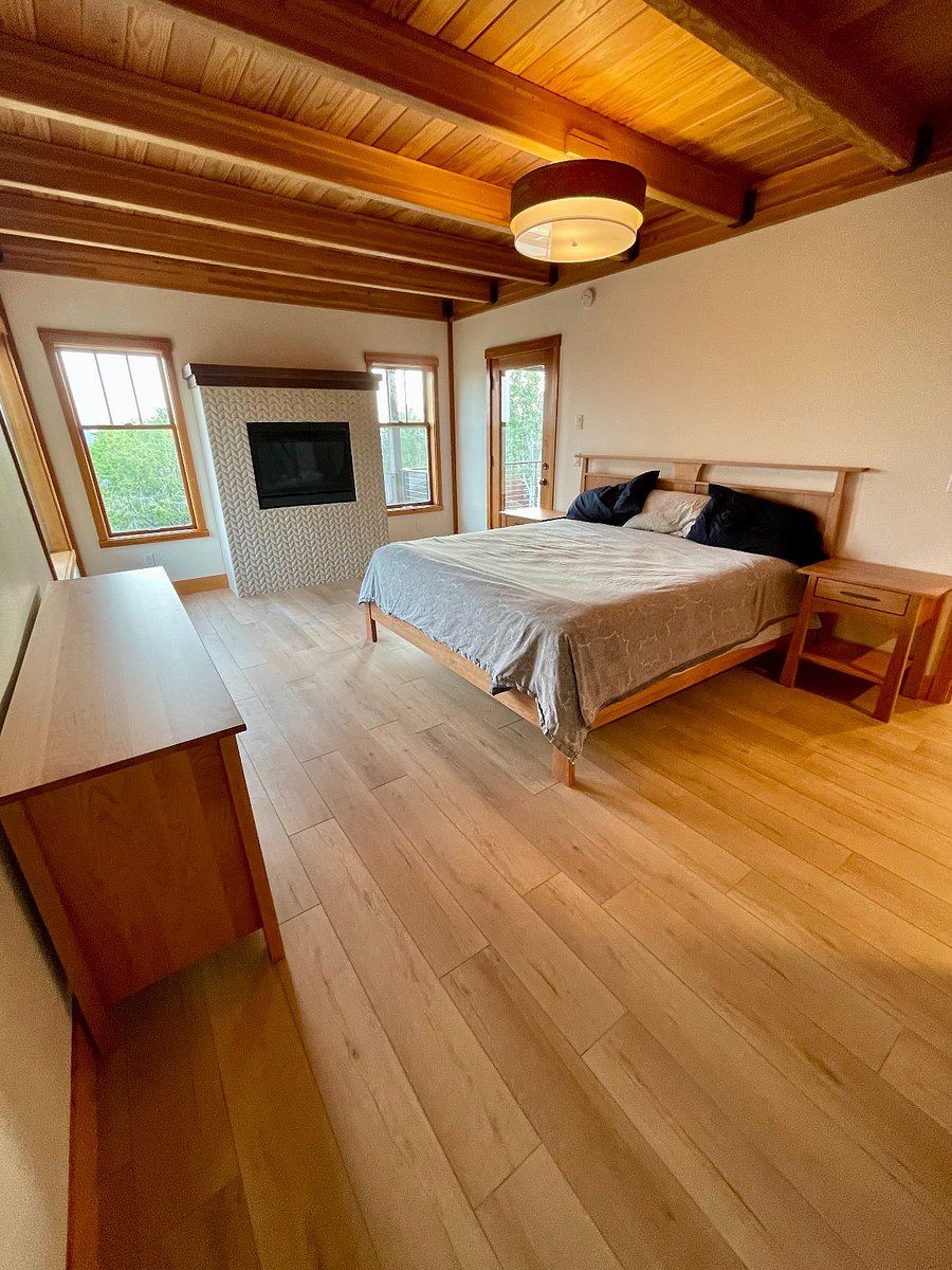 Primary suite bedroom, alternate view.