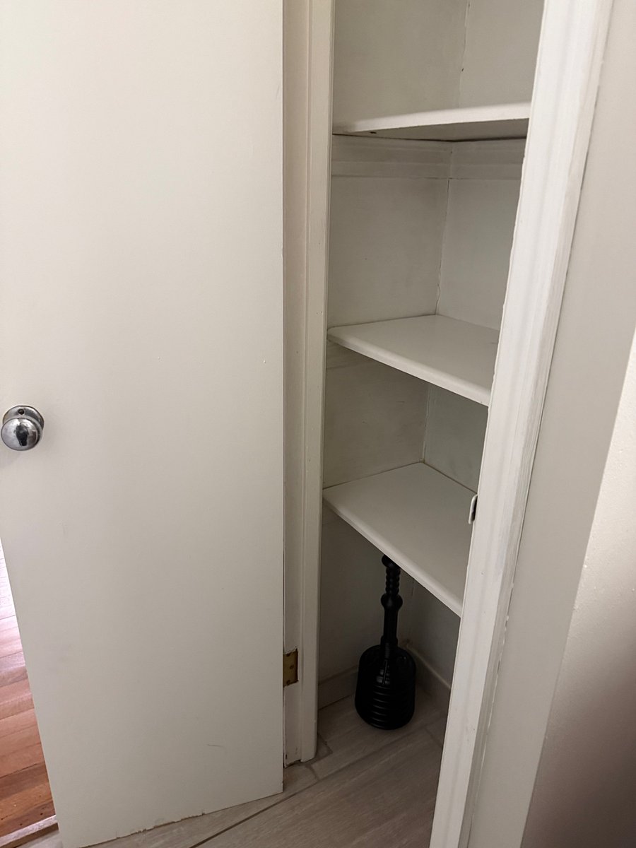 half bathroom closet