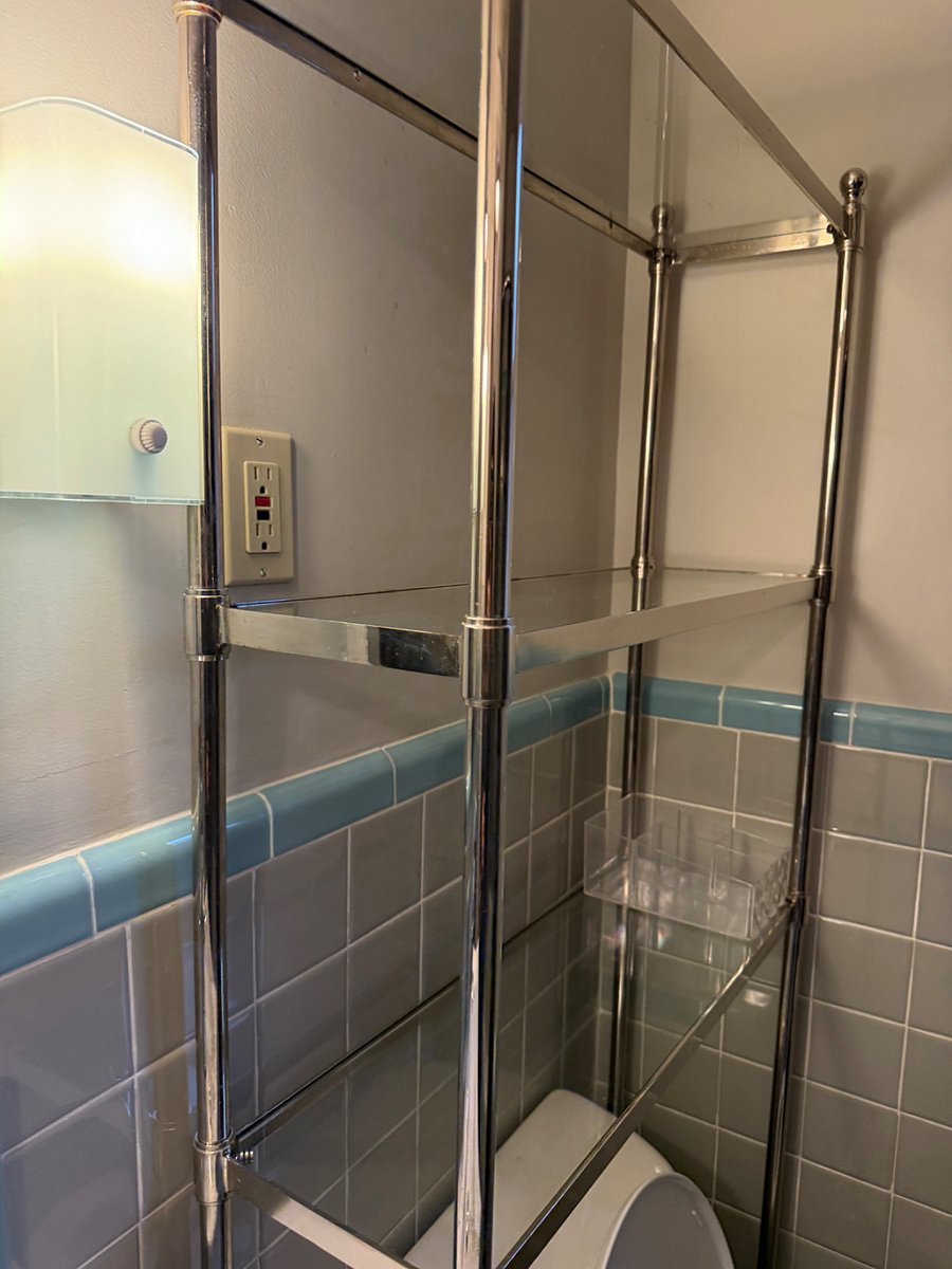 sleek over the toilet storage space
