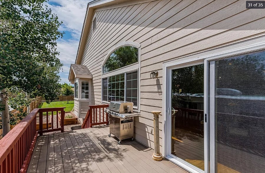 Rear deck with BBQ