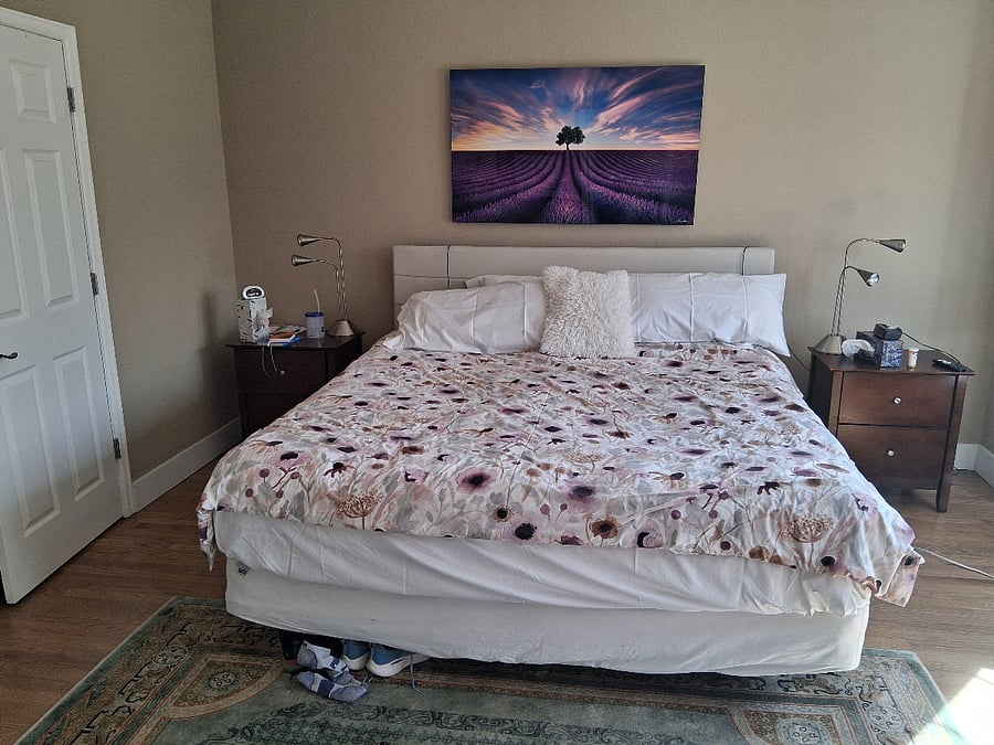 16 X 16 Master Bedroom with walk-in closet