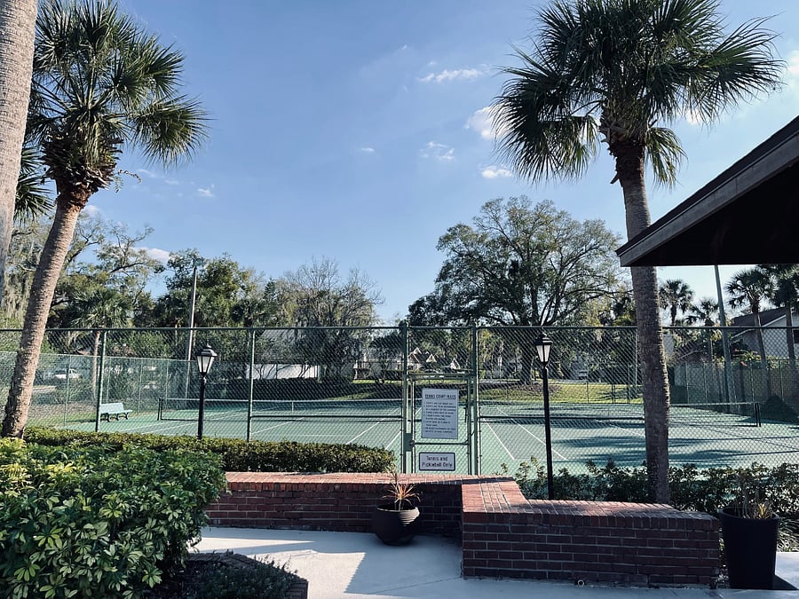 Community tennis and pickleball courts 