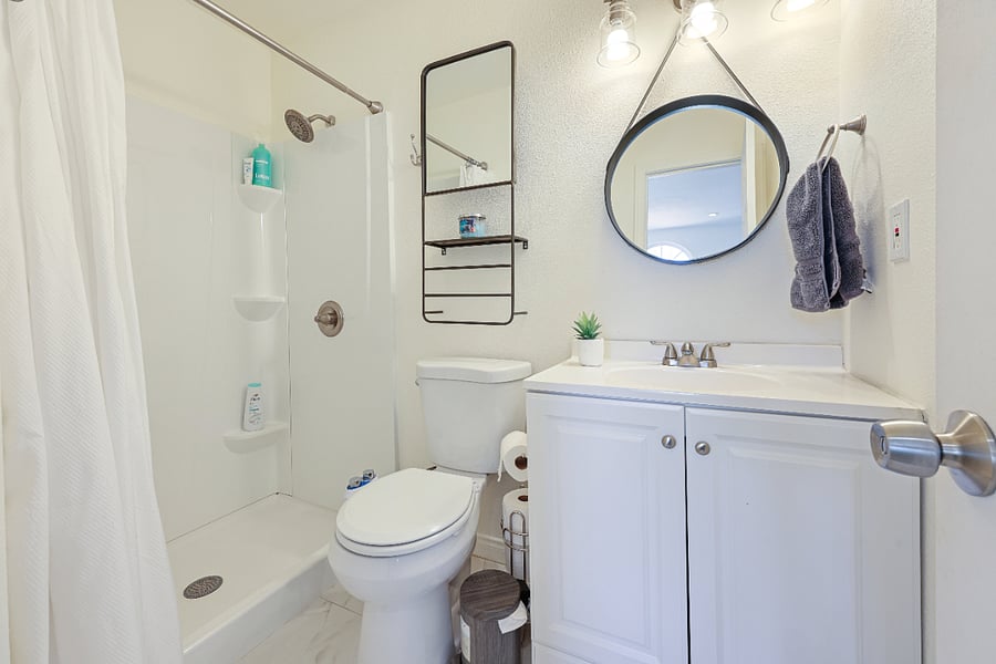 Full bathroom with shower & bidet toilet