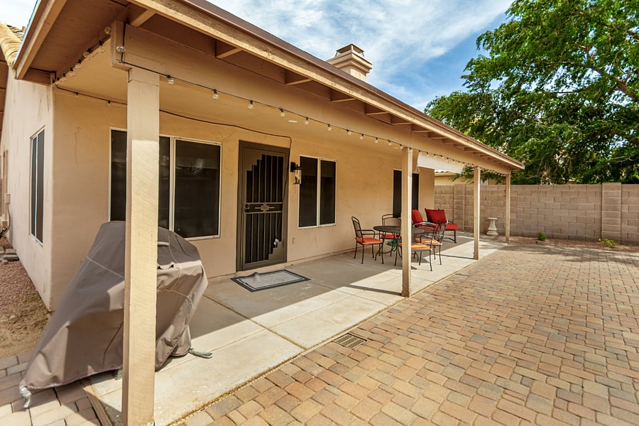 BBQ Grill Near Door To Kitchen