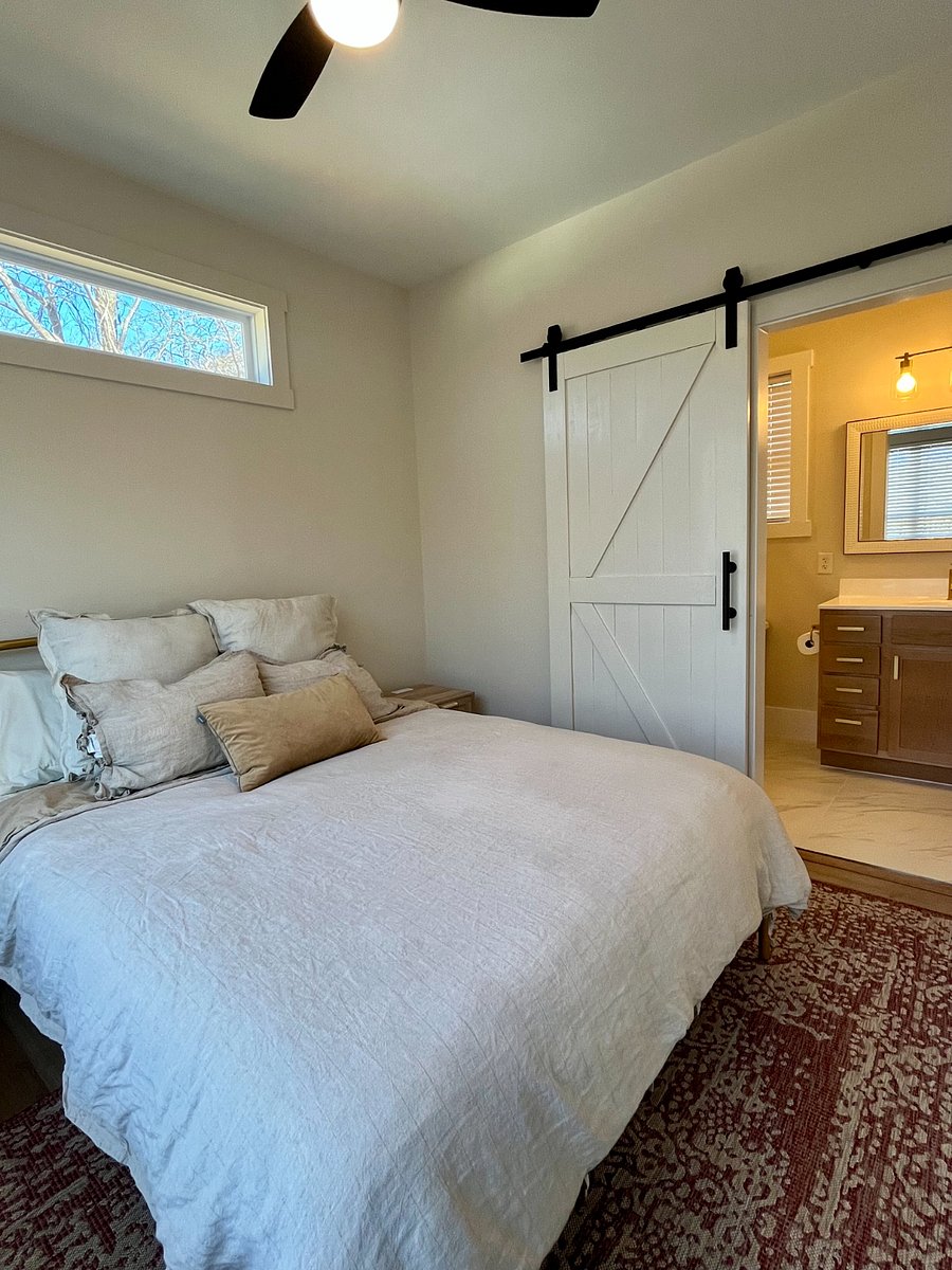Yellow House queen sized bed
B